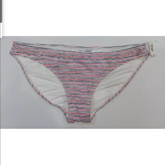 GAP Two two piece Tred white and blue striped bathingl suit - Picture 2 of 6